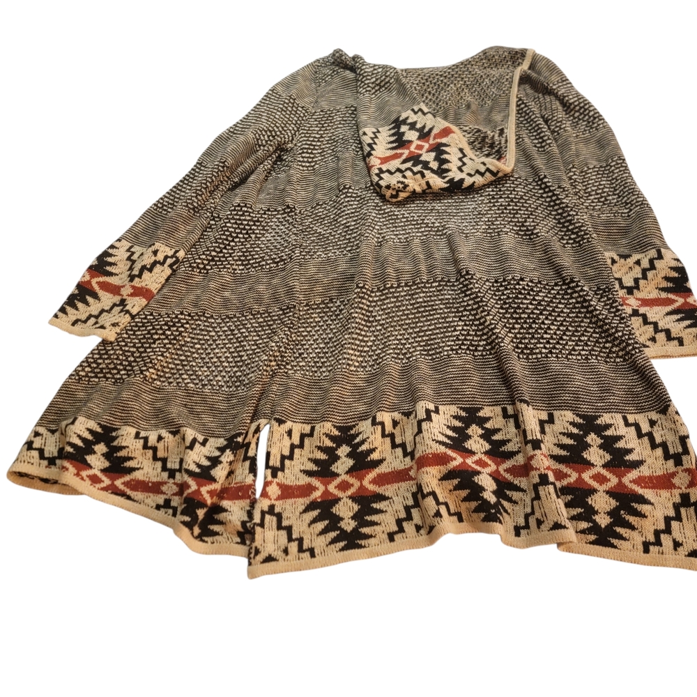 Energy World Wear XL Bohemian Patterned Sweater Cardigan - Picture 3 of 5